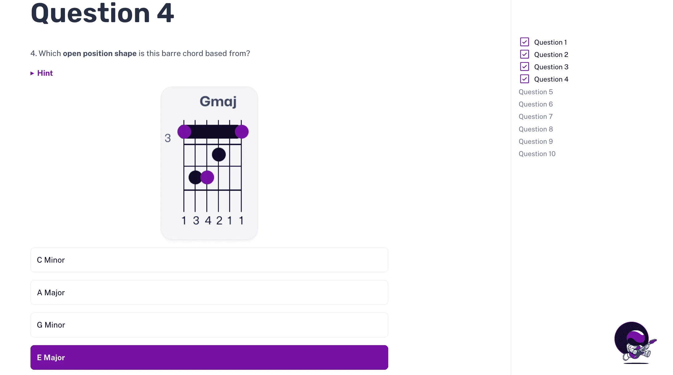 Circle of Guitars Quiz